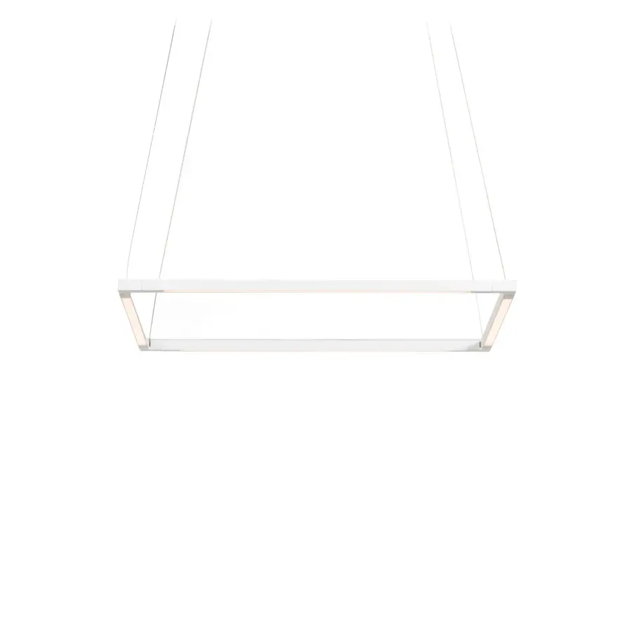 Z-Bar Pendant LED Square Pendant in Matte White