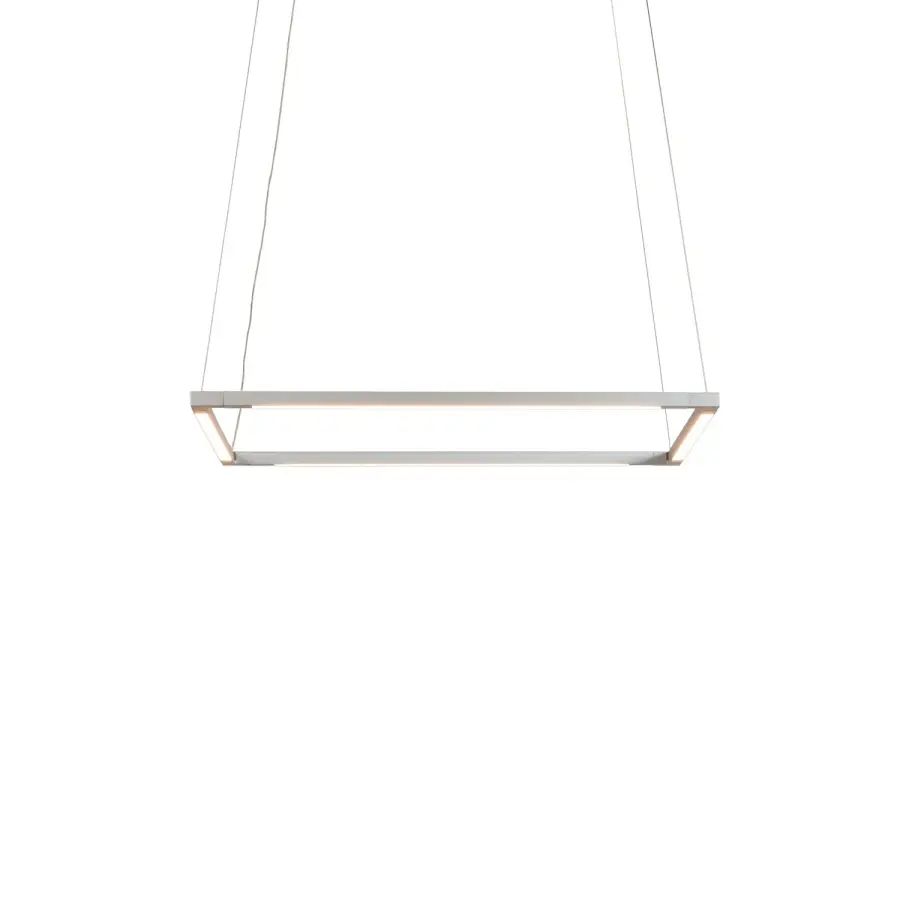 Z-Bar Pendant LED Square Pendant in Silver