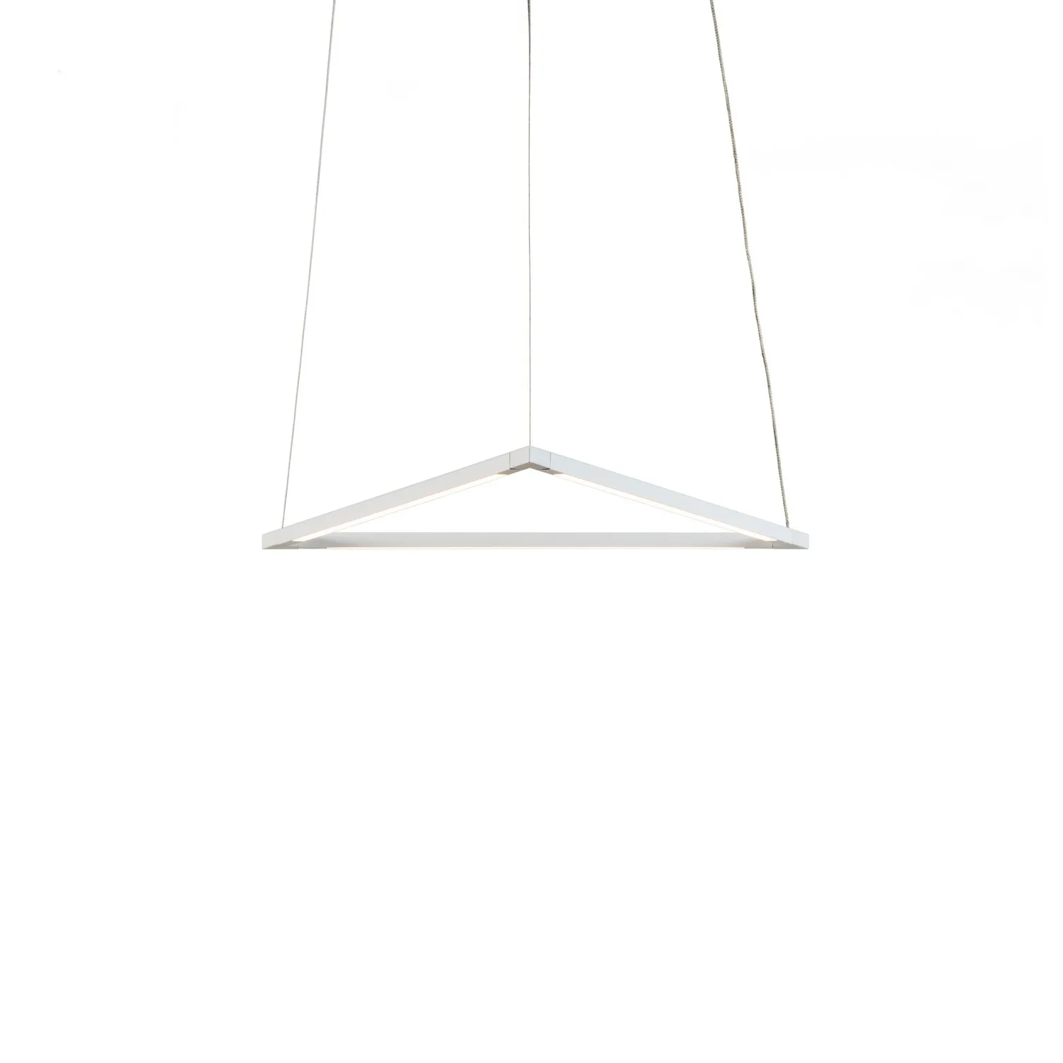 Z-Bar Triangle LED Pendant in Matte White
