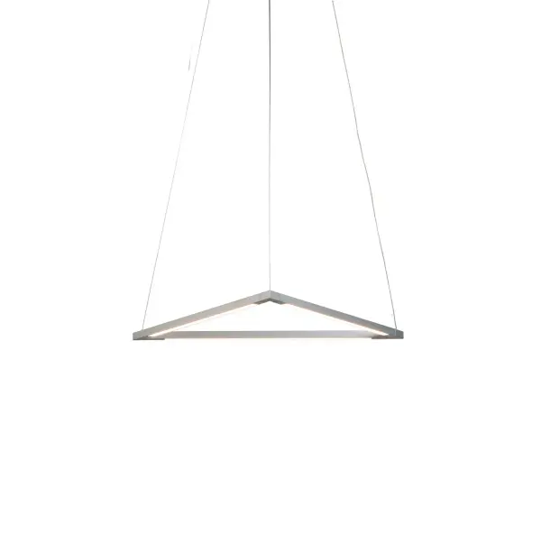 The Z-Bar Triangle Pendant offers architectural precision with three rotatable LED bars in a compact triangular configuration. Its modular design and integrated LED technology deliver focused task lighting with modern aesthetic appeal.