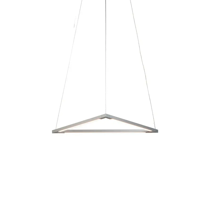 Z-Bar Triangle LED Pendant in Silver