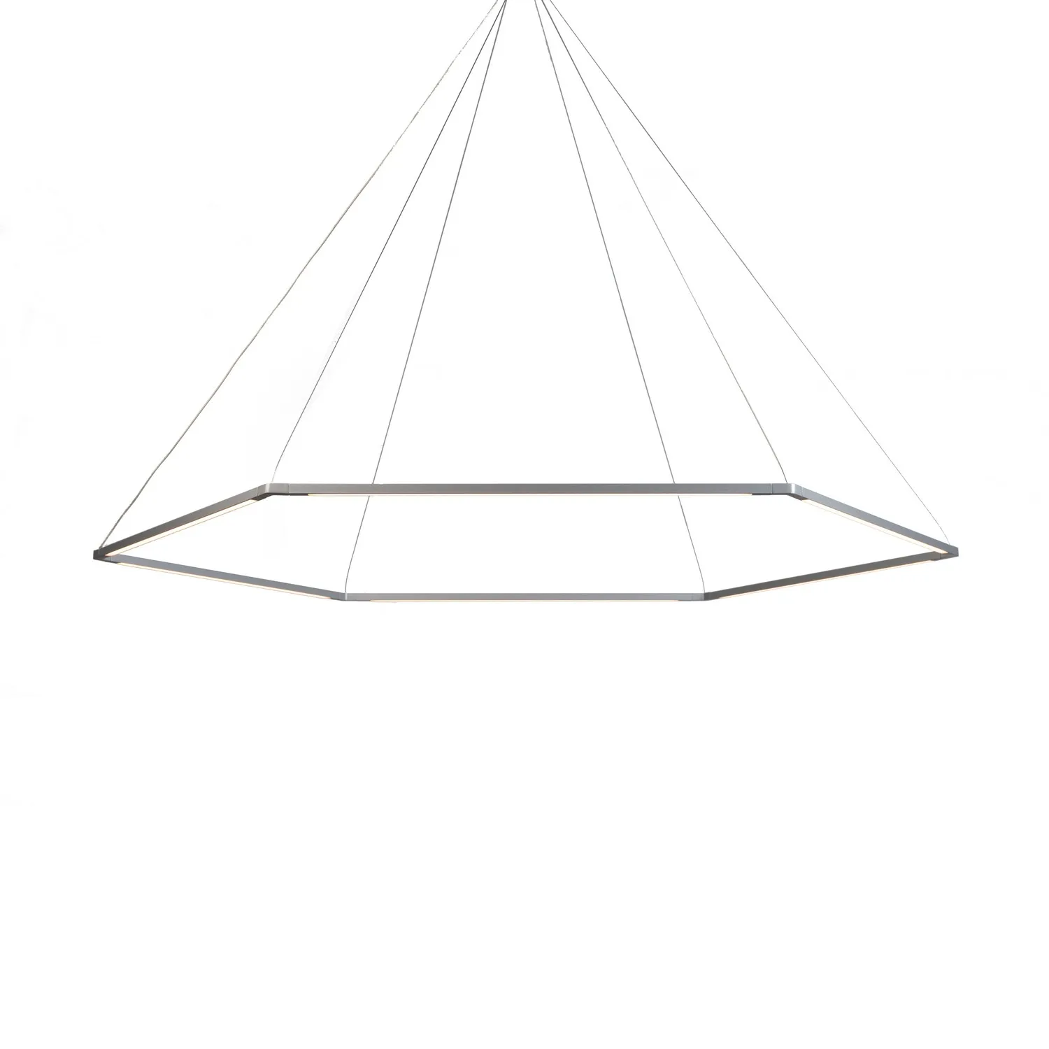 Z-Bar Honeycomb LED Pendant in Silver