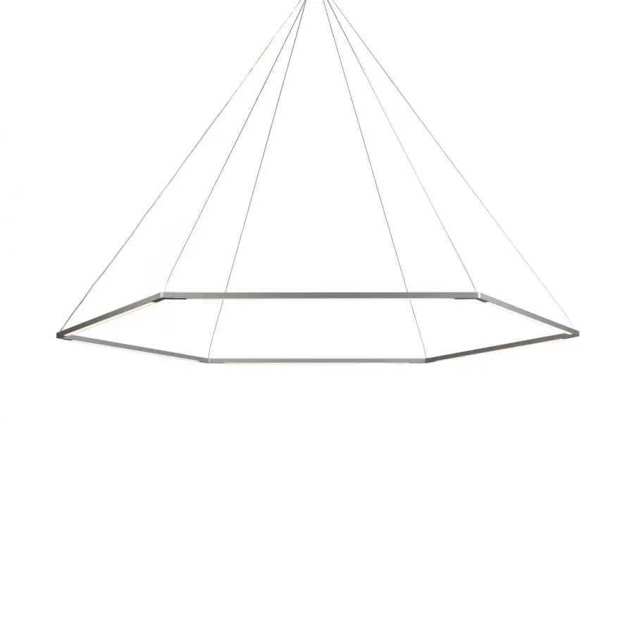 Z-Bar Honeycomb LED Pendant in Silver