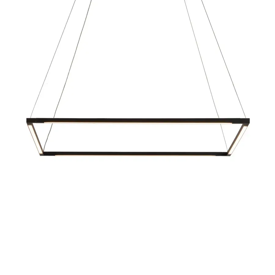 Z-Bar Pendant LED Square Pendant in Matte Black