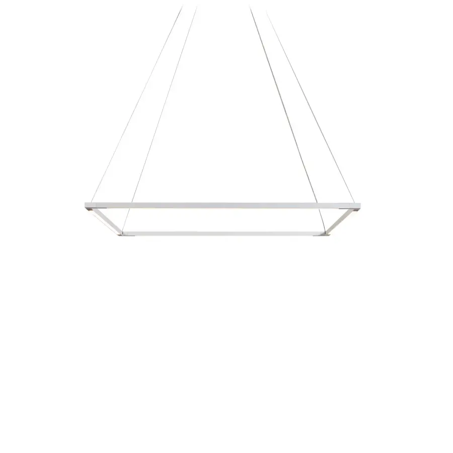 Z-Bar Pendant LED Square Pendant in Matte White