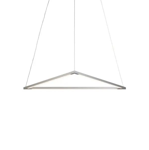 The Z-Bar Triangle Pendant delivers modern architectural lighting with three rotatable LED bars in a sleek triangular configuration. Its modular design and integrated LED technology make it ideal for contemporary spaces requiring adjustable task lighting.