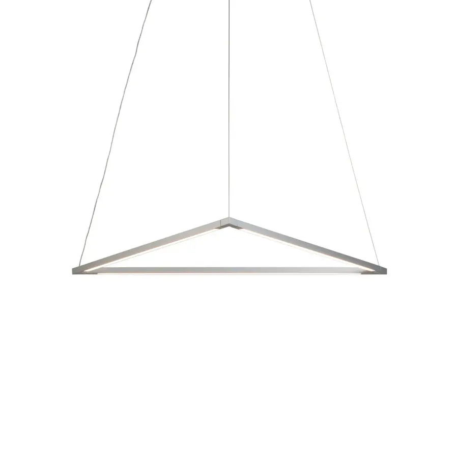 Z-Bar Triangle LED Pendant in Silver