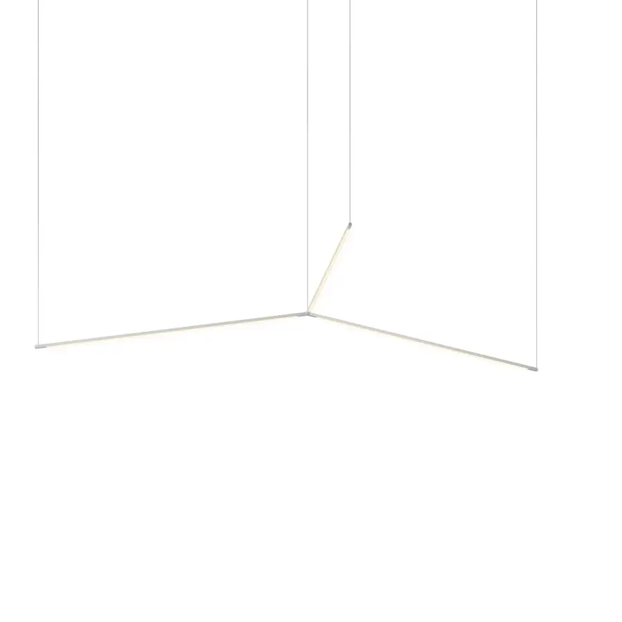 Z-Bar Pendant Trio LED Chandelier in Silver