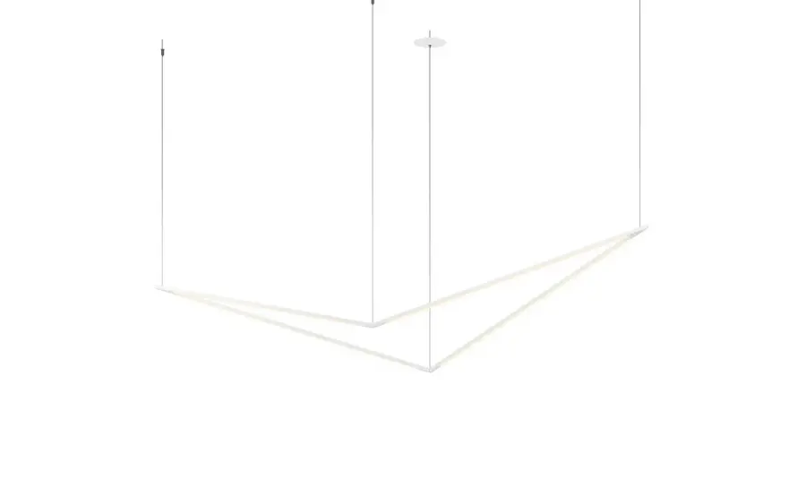 Z-Bar Pendant Bird LED Linear Pendant in Matte White