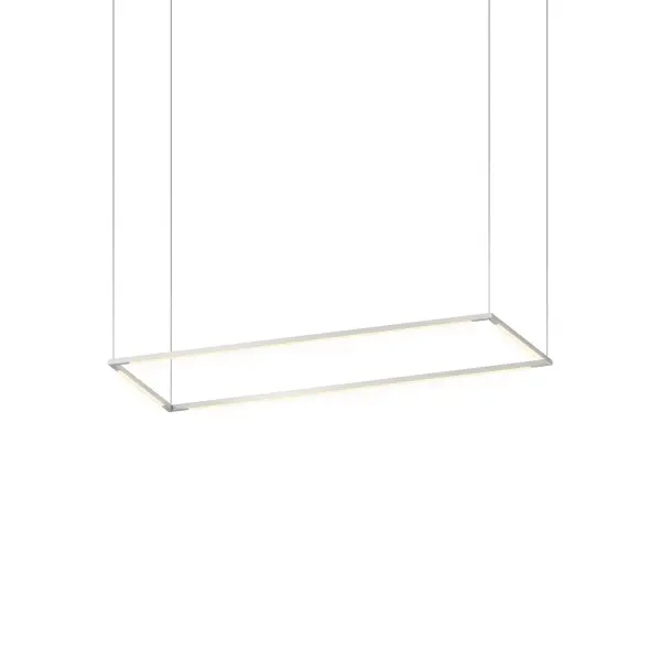 Z-Bar Pendant Rectangle LED in Silver