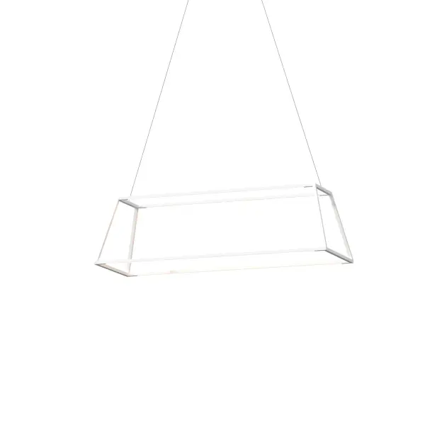 The Z-Bar Rise Rectangle brings architectural sophistication to task and ambient lighting. Its tiered, modular design features independently rotating LED bars that allow precise light direction. Clean matte white finish and geometric form suit modern interiors.