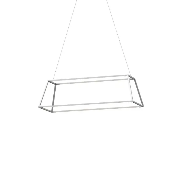 The Z-Bar Rise Rectangle brings architectural sophistication with independently rotating LED light bars. Its modular design allows customizable light direction, while the tiered structure creates visual interest above islands and tables.