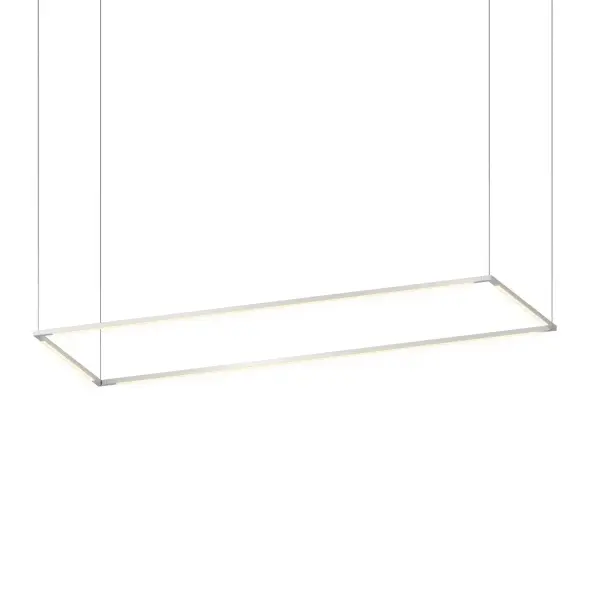 Z-Bar Pendant Rectangle LED Linear Pendant in Silver
