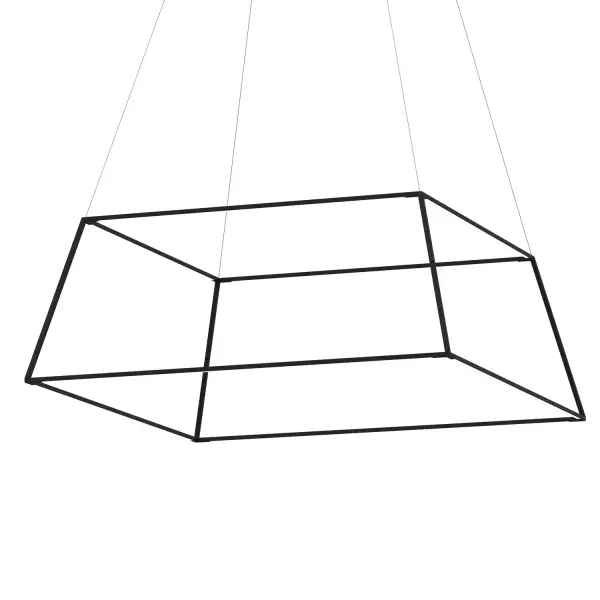 Z-Bar Rise Square 48" LED Pendant in Matte Black