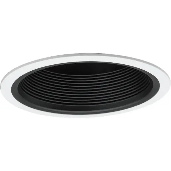 This 6-inch full baffle trim delivers glare-free illumination with a sleek white finish that blends seamlessly into any ceiling. Title 24 and JA8 compliant for California installations. - alternate view