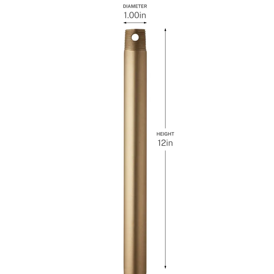 12" Downrod in Champagne Bronze - Image 6