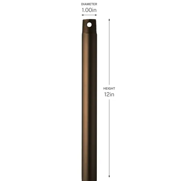 12" Downrod in Champagne Bronze - Image 8
