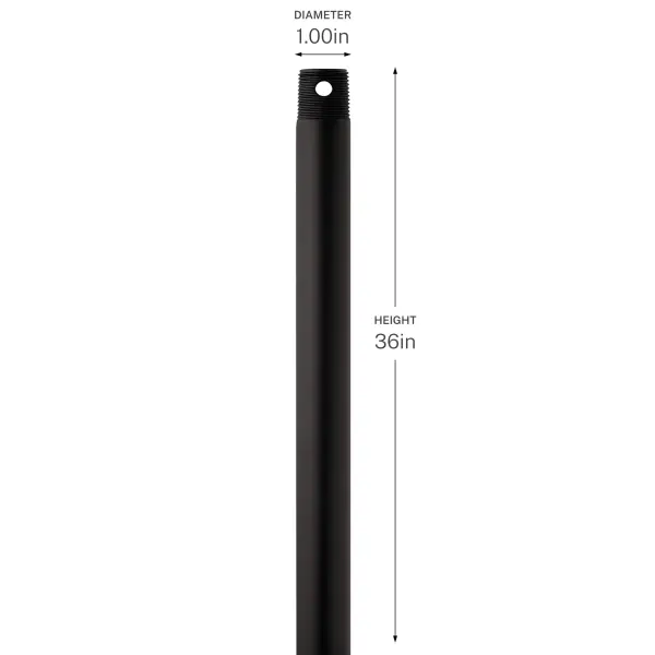 36" Downrod in Champagne Bronze - Image 12