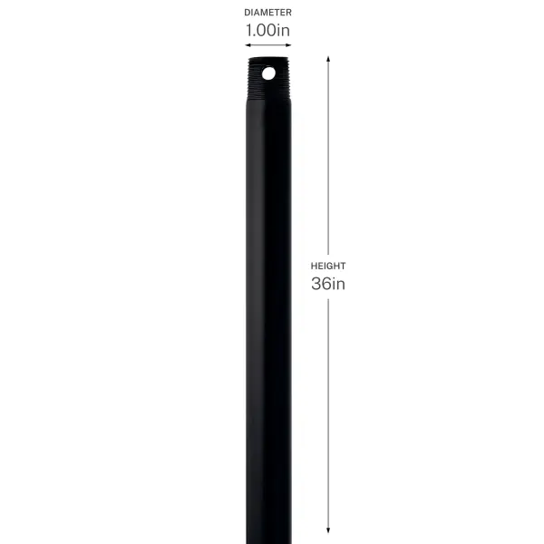 36" Downrod in Champagne Bronze - Image 4
