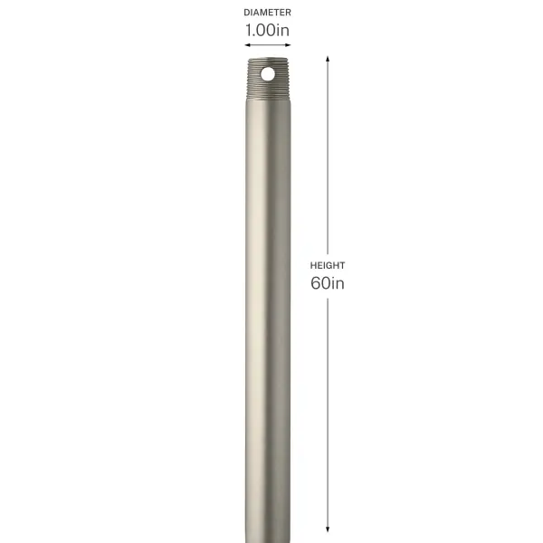 This 60-inch downrod provides the perfect solution for rooms with soaring ceilings, allowing proper fixture placement while maintaining visual balance. The champagne bronze finish adds warmth and sophistication. - alternate view