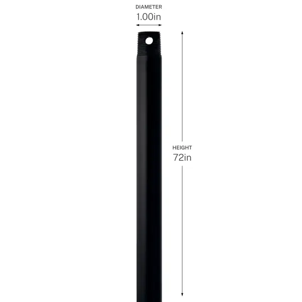 72" Downrod in Champagne Bronze - Image 4