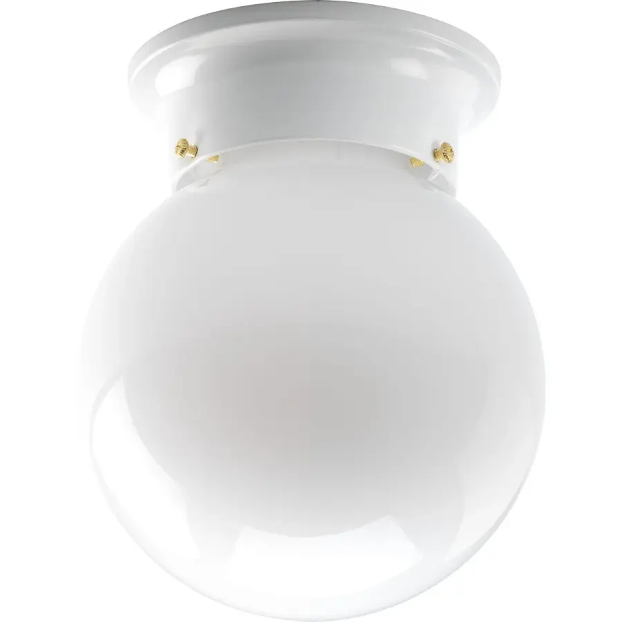 Small Glass Globe Close-to-Ceiling Light - Image 1