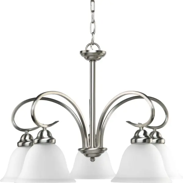 Five-Light Chandelier with Etched Glass - Image 2