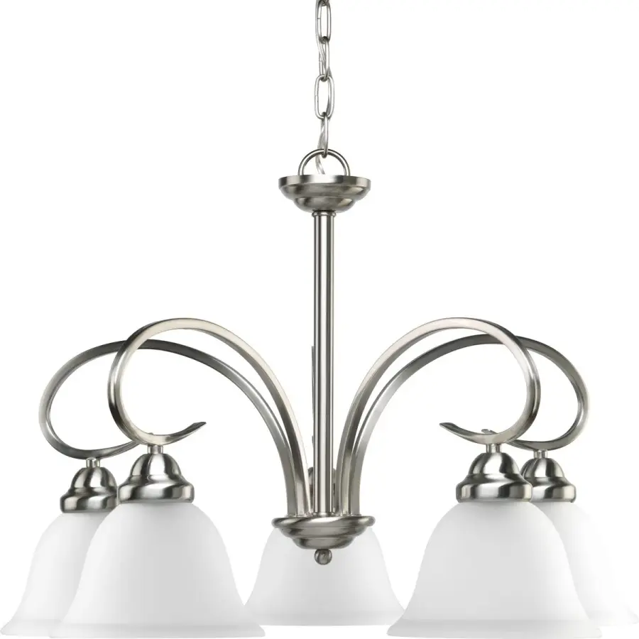 Five-Light Chandelier with Etched Glass - Image 2