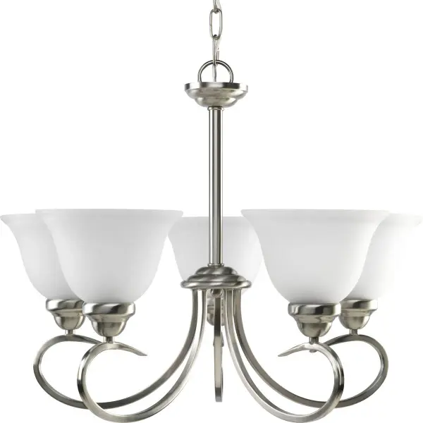 Five-Light Chandelier with Etched Glass - Image 2