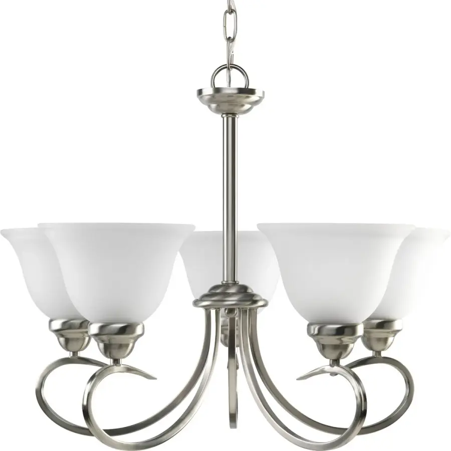 Five-Light Chandelier with Etched Glass - Image 2