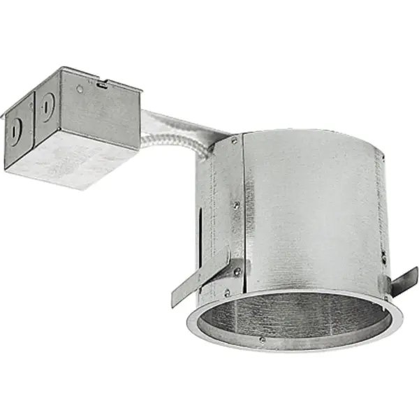 This shallow remodel housing offers flexible installation for both IC and non-IC rated applications. Ideal for retrofit projects with limited ceiling depth, it accommodates 6" recessed lighting in various residential spaces.