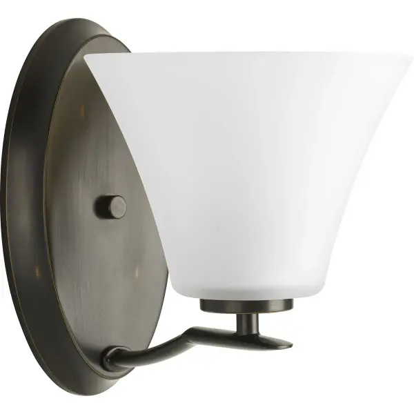 The Bravo Collection delivers clean, modern styling with a brushed nickel finish that complements any contemporary bathroom. Its compact single-light design provides focused task lighting ideal for powder rooms and smaller vanities. - alternate view