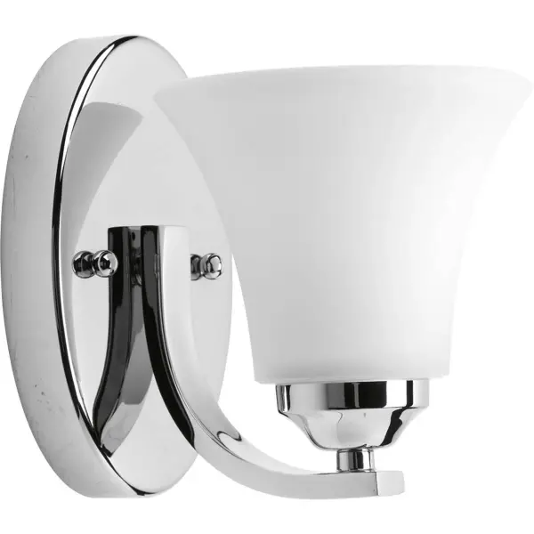 The Adorn Collection brings traditional elegance to bathroom lighting with its single-light design and brushed nickel finish. JA8 compliant for California energy standards, this compact fixture delivers focused task lighting. - alternate view