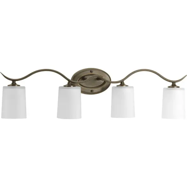 The Inspire Collection brings timeless traditional styling to bathroom lighting with four lights providing ample illumination. Brushed nickel finish complements a wide range of décor styles while JA8 compliance ensures energy efficiency.