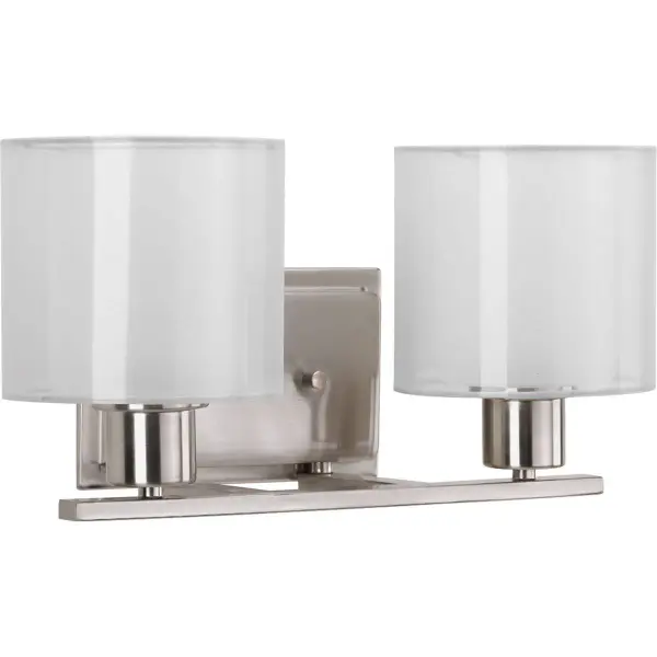 The Invite Collection offers a refined two-light vanity solution with brushed nickel finish that complements both traditional and contemporary bathrooms. JA8 compliant for California energy standards.