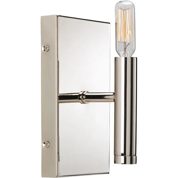 Elegant Single-Light Vanity Fixture with Polished Nickel Finish - Image 1
