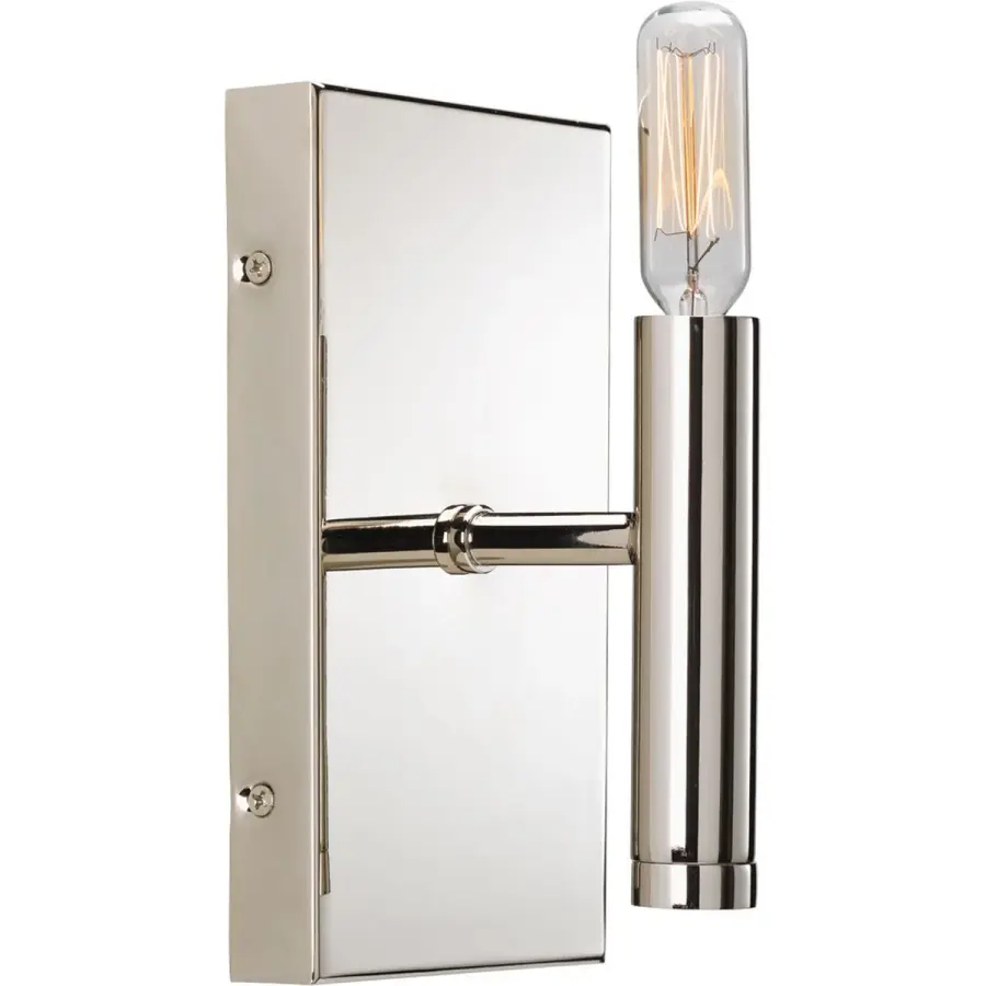 Elegant Single-Light Vanity Fixture with Polished Nickel Finish - Image 1