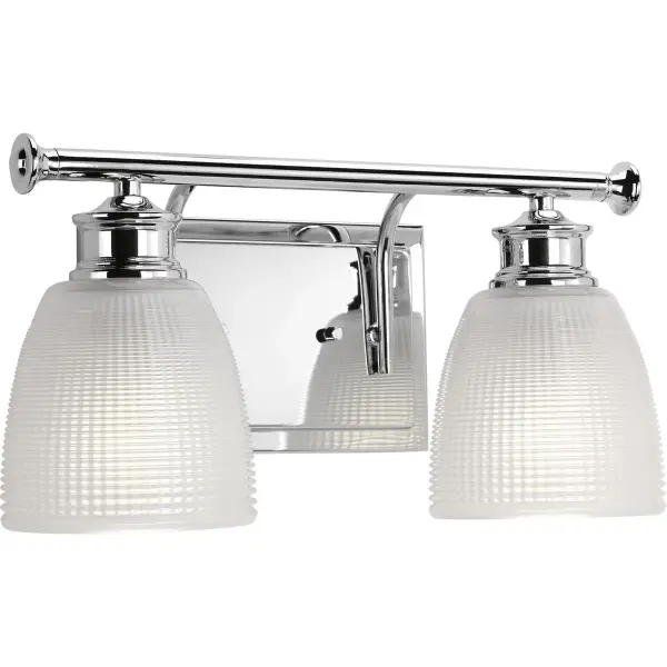 The Lucky Collection brings coastal charm to bathroom lighting with its two-light design and brushed nickel finish. JA8 compliant for California energy standards, this vanity fixture offers both style and efficiency.