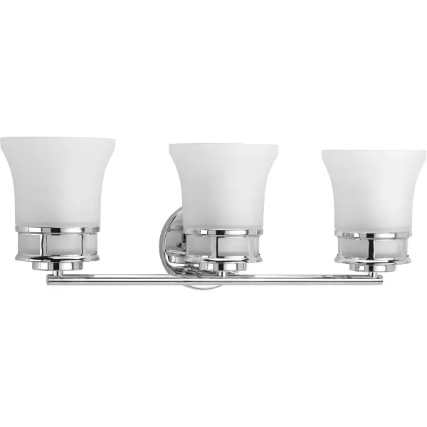 The Cascadia Collection brings coastal elegance to bathroom lighting with its polished chrome finish and three-light configuration. JA8 compliant for California energy standards, this vanity fixture combines style and efficiency.