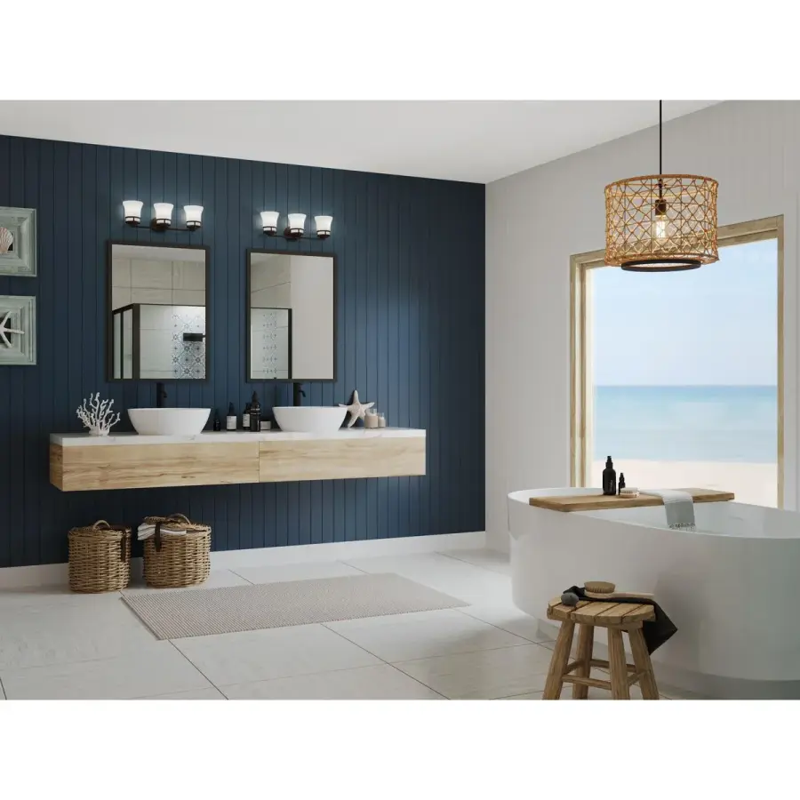 Coastal-Inspired Three-Light Vanity with Polished Chrome Finish - Image 4