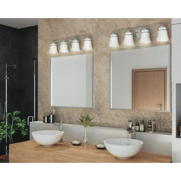Coastal-Inspired Four-Light Vanity with Polished Chrome Finish - Image 3
