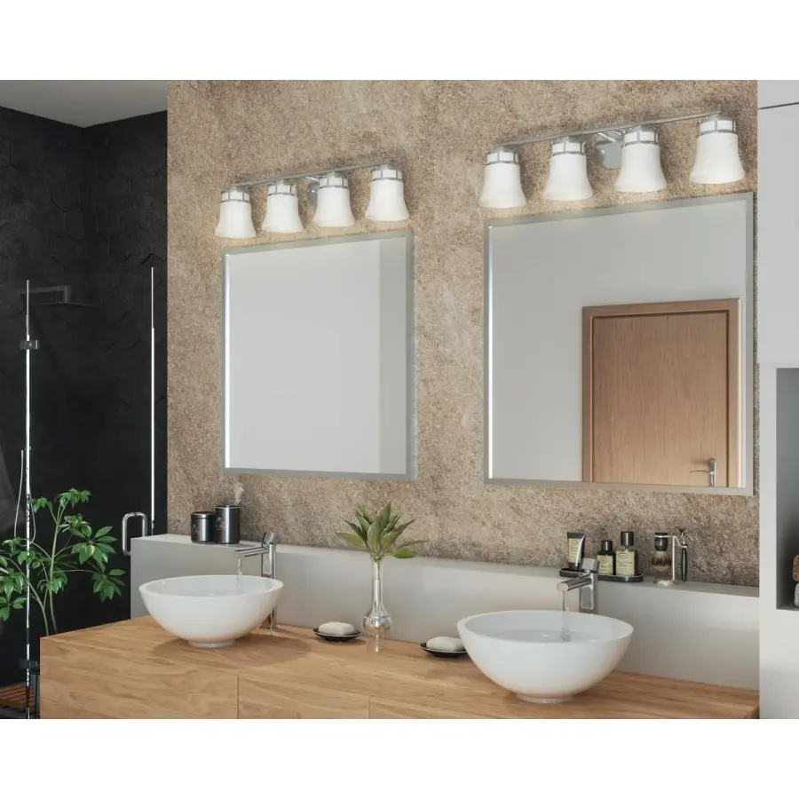 Coastal-Inspired Four-Light Vanity with Polished Chrome Finish - Image 3