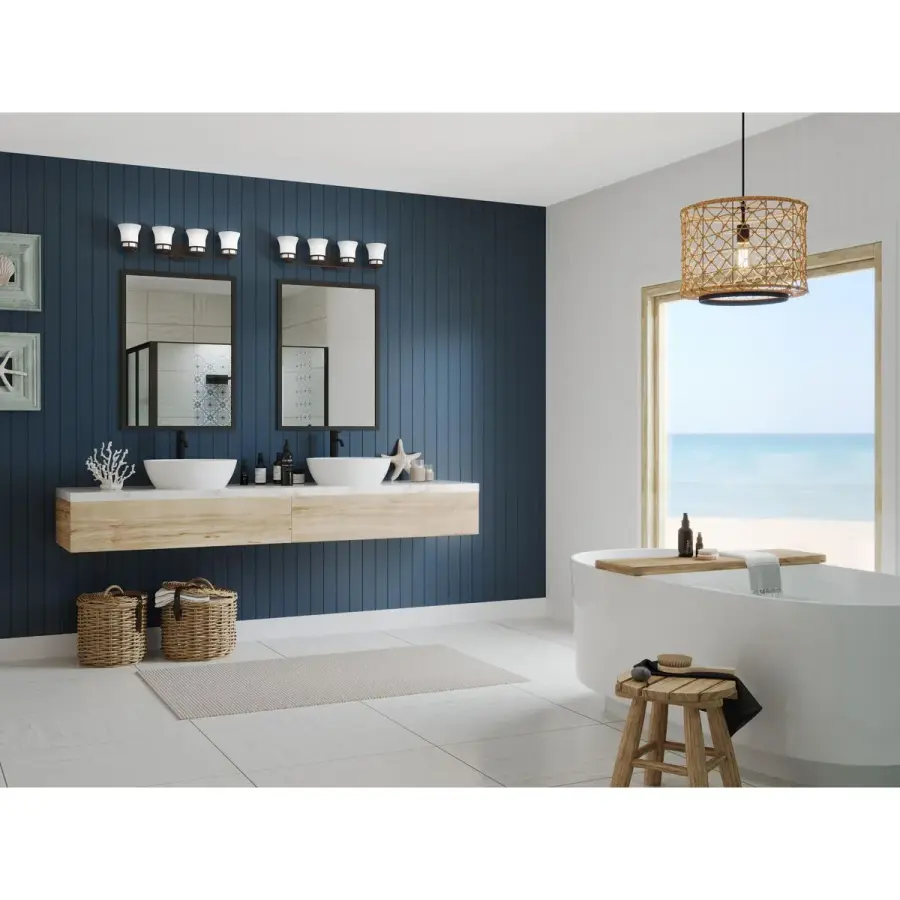 Coastal-Inspired Four-Light Vanity with Polished Chrome Finish - Image 4