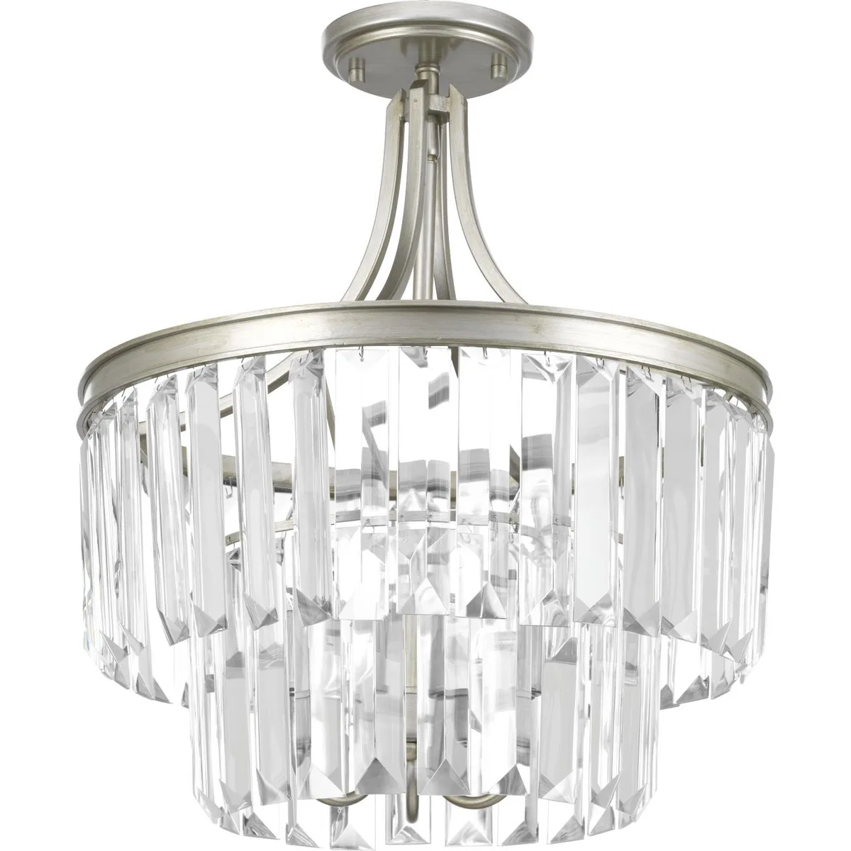 Glimmer Collection Three-Light 19" Semi-Flush Convertible