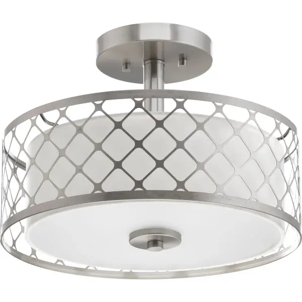 The Mingle LED offers contemporary styling with integrated LED technology in a compact 14" profile. Perfect for spaces with lower ceilings, this semi-flush mount delivers efficient illumination with a clean, modern aesthetic.