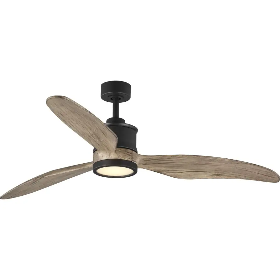 Farris 60" Three-Blade Carved Wood Ceiling Fan - Image 1