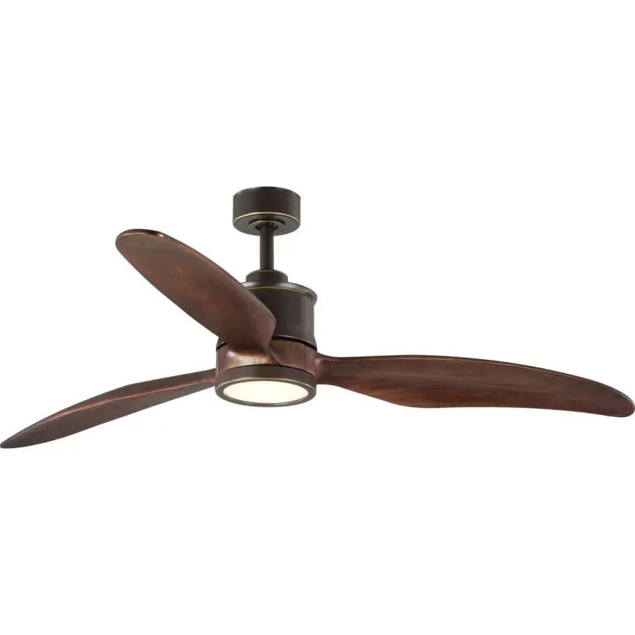 Farris 60" Three-Blade Carved Wood Ceiling Fan - Image 2