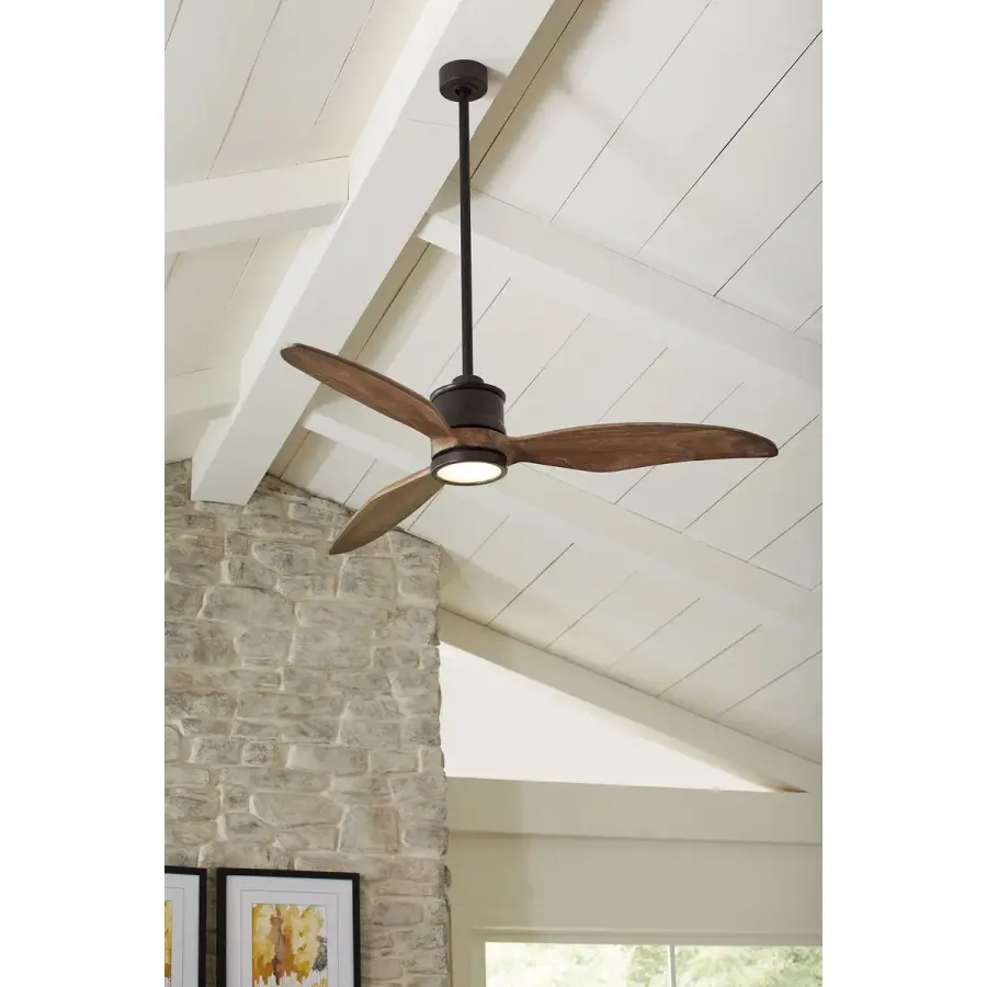 Farris 60" Three-Blade Carved Wood Ceiling Fan - Image 5