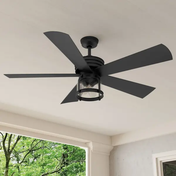 The Midvale Collection ceiling fan combines coastal aesthetics with practical performance. Its 56-inch blade span and AC motor deliver reliable airflow for large rooms, while the satin white finish complements various decor styles.