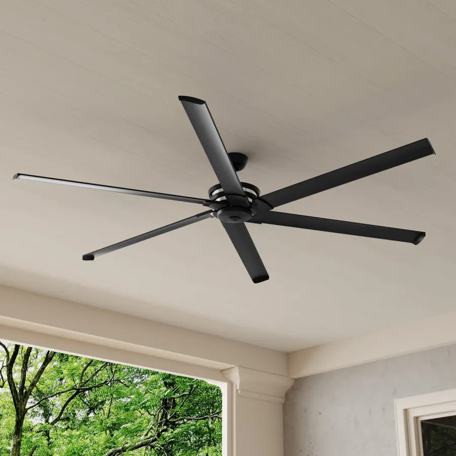 Huff Collection 96" Six-Blade Indoor/Outdoor Ceiling Fan - Image 2